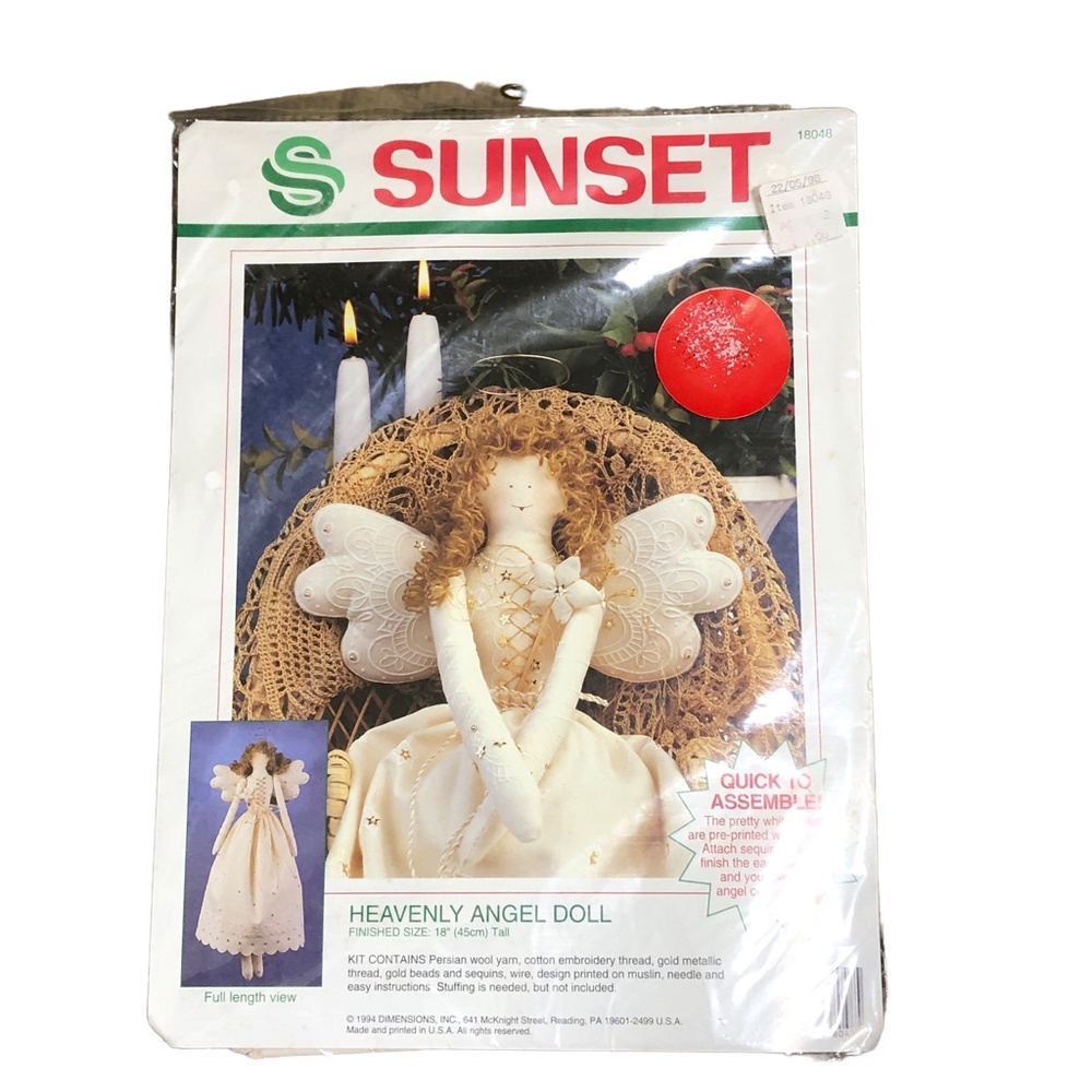 1994 Vintage Sunset: Heavenly Angel Doll kit - #18048 - 18" NIP -SEALED